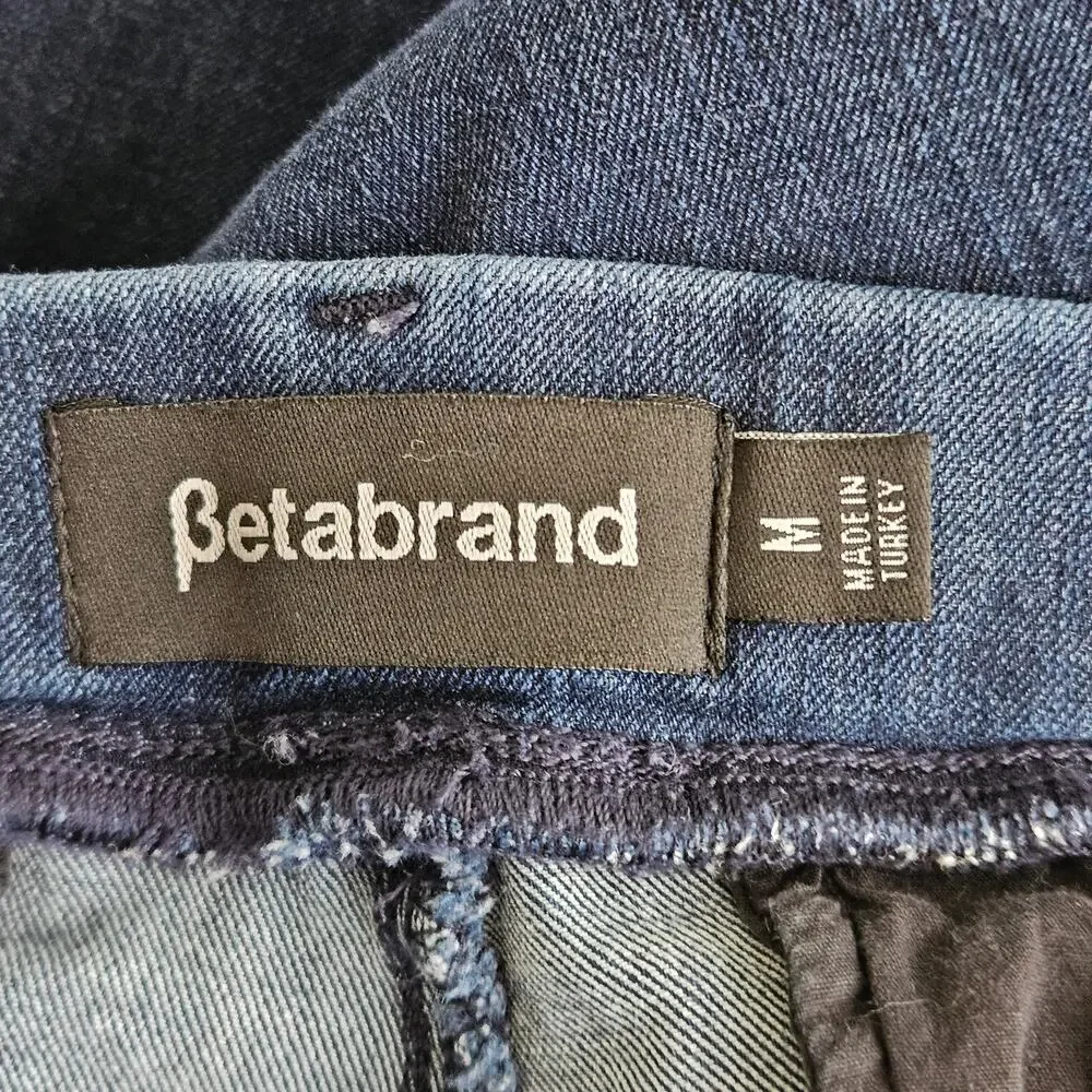 Betabrand Faux Denim Stretch Bootcut Pull On Pants‎ | Women's Medium | FLAWS
